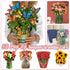 New Style 3D Pop Up Cards Paper Flower Bouquet Greeting Card for All Occasions - Greenish Lily Flower