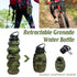 Plastic Grenade Water Bottle Silicone Riding Sports Kettle Retractable Folding Water Bottle