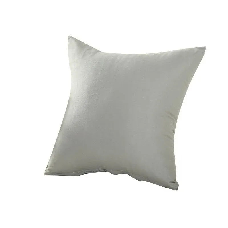45cm*45cm Multicoloured Plain Solid Colour Cushion Cover Decorative Pillow Case - Grey
