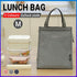 M Size Lunch Bag Thermal Insulated Box Bento Pouch Food Tote Work School Picnic - Grey