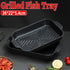 Barbecue Baking Pan Carbon Steel Non Stick Rectangular Grill Tray for Oven BBQ