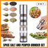 5 in 1 Stainless Steel Salt and Pepper Grinder Manual Spice Grinder Bottle Kitchen