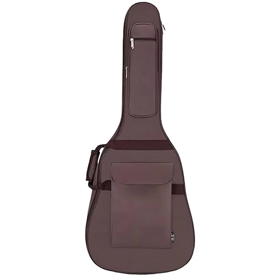 Waterproof Guitar Bag Musical for Guitars Protection Home Travel Gig Practice - Coffee