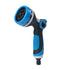 10-Function Garden Hose Nozzle Sprayer for Watering and Car Washing - Blue
