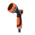 10-Function Garden Hose Nozzle Sprayer for Watering and Car Washing - Orange