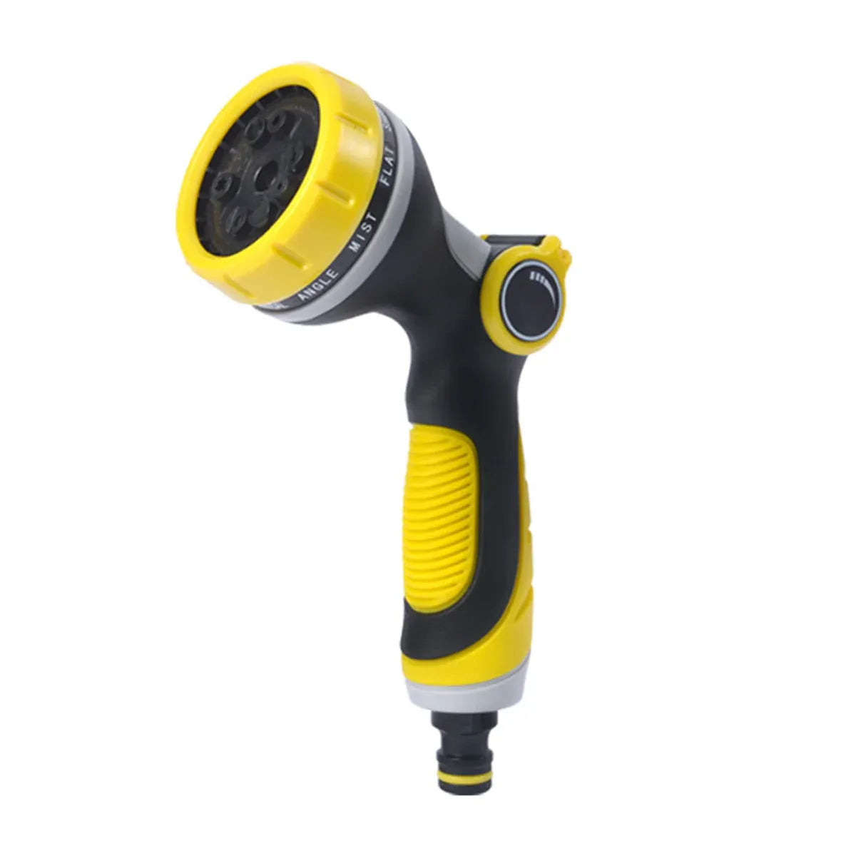 10-Function Garden Hose Nozzle Sprayer for Watering and Car Washing - Yellow