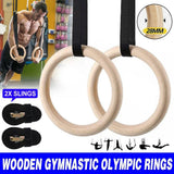 Adjustable Birch Gymnastics Rings for Home Fitness Exercise Equipment