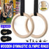 Adjustable Birch Gymnastics Rings for Home Fitness Exercise Equipment