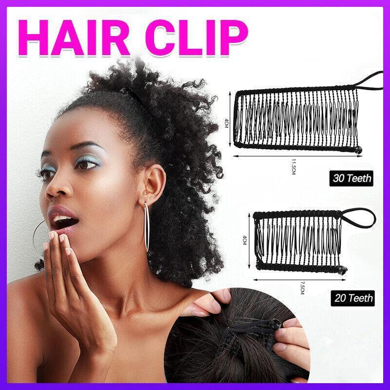 Vintage Banana Hair Clip Christmas Hair Claw Accessory Stretchable Banana Comb - 30 Teeth