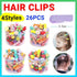26Pcs Hair Clips Set Snap Bows and Hairpins for Styling and Everyday Use - Animal ( Without Bottle)