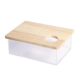 Transparent Acrylic Hamster Bathroom Dual Use Large Toilet Bath Sand Urine Basin - Rectangle
