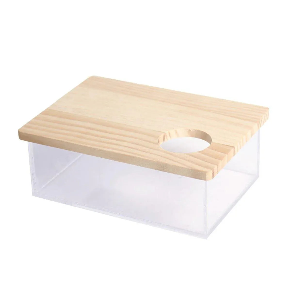 Transparent Acrylic Hamster Bathroom Dual Use Large Toilet Bath Sand Urine Basin - Rectangle