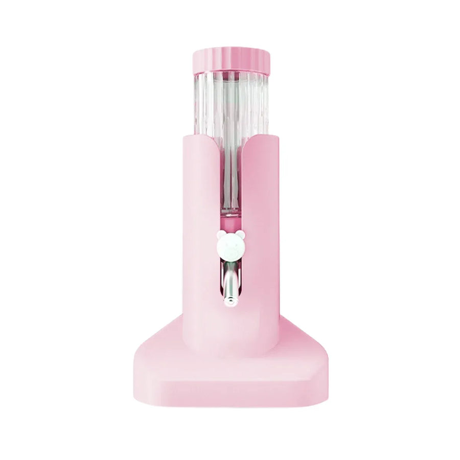 Hamster Water Dispenser Kettle Large Leak Proof Bracket Pet Drinking Supplies - Pink