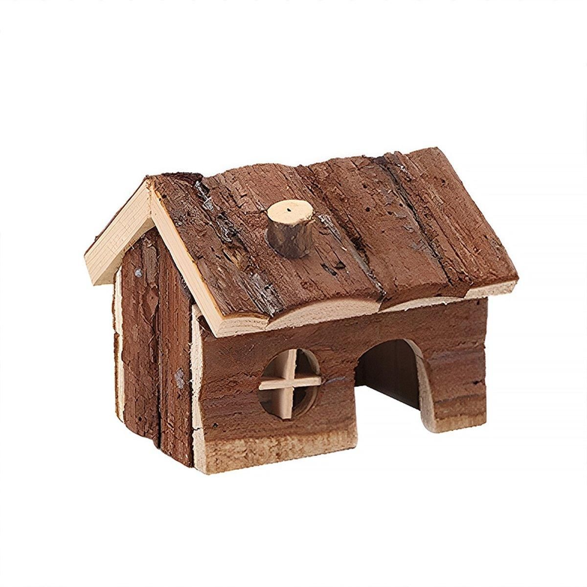 Wooden Hamster House Pet Nest Durable Small Animal Shelter for Home Cage Use - S