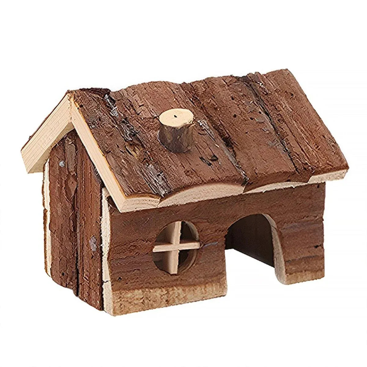 Wooden Hamster House Pet Nest Durable Small Animal Shelter for Home Cage Use - L
