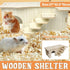 Wooden Multiroom Hamster Maze House Hiding Habitat Playhouse for Small Pets