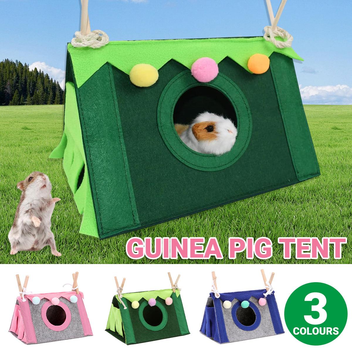 Hamster Tent Small Pet Hideout Pig Possum House Cool Triangle Nest Shelter - Pink