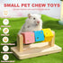 Interactive Hamster Cube Toy Wood Hamster Chew Cube Relieve Boredom Gift
