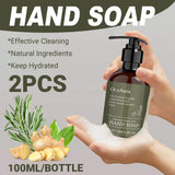 2pcs Rosemary Ginger Hand Sanitizer Easy Rinsing Antibacterial for Hand Hygiene