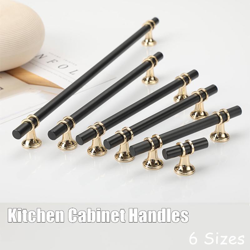 Black Gold Design Kitchen Cabinet Handles Drawer Bar Handle Pull 96 128 160 192 320MM - 160mm