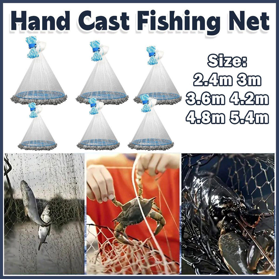 Frisbee Hand Casting Fishing Net Easy Throw Bait Net Swinging Tackle Gear - 480cm