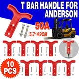 10X Red T Bar Handle For Anderson Style Plug Connectors Tool 50Amp 12-24V 6Awg