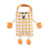 Plush Car Tissue Box Striped Plaid Seatback Hanging Tissue Holder Drawer Design - Orange