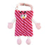 Plush Car Tissue Box Striped Plaid Seatback Hanging Tissue Holder Drawer Design - Red