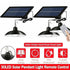 Solar Led Light Hanging Pendant Indoor Outdoor Garden Yard Tent Shed Lamp Remote - Dual-Head Light