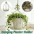Iron Hanging Vintage Distressed Flower Basket for Garden Wall Patio Plant Use