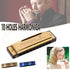 Harmonica 10 Holes Key Of C Blue Blues Harp Stainless Steel Brass - Gold