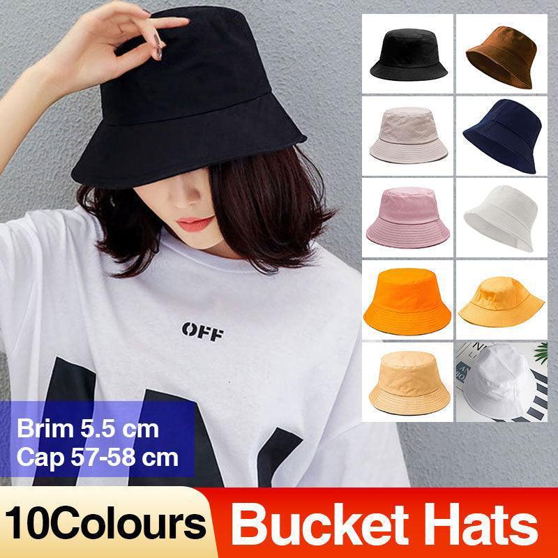 9 Colours Unisex Sun Bucket Hat Perfect for Outdoor Adventures - Grey