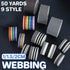 50Yards DIY Elastic Binding Tape Bias Ribbon Strap Sewing Craft Webbing Trimming - Black White -1.5cm