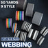 50Yards DIY Elastic Binding Tape Bias Ribbon Strap Sewing Craft Webbing Trimming - Black White -2.5cm