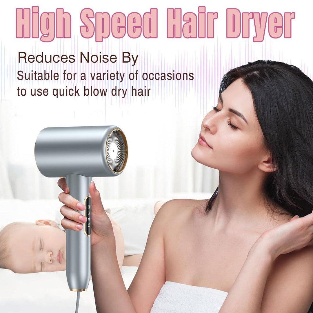 Hair Dryer Lightweight Blue Ray Quiet Hair Care Dryer 2400W High Speed No-Burn