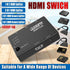 HDMI Switch Splitter 3-in-1 5-in-1 or 1-in-2 1080p 4K Manual or Remote Options - 3 in 1 Switch 4K Remote IR