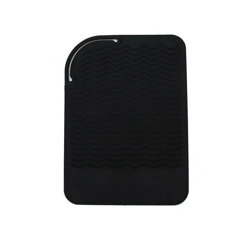 Hair Styling Tools Heat Resistant Mat for Curling Iron Flat Iron Straightener Pad - Black