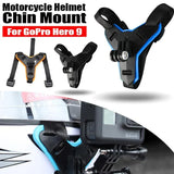 Helmet Chin Mount Holder Motorcycle Strap For GoPro Hero 9/8/7/6/5 Sports Camera - Black