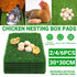 Washable Chicken Nesting Pad Egg Nest Grass Mat forLaying Boxes Hen House - 2PCS