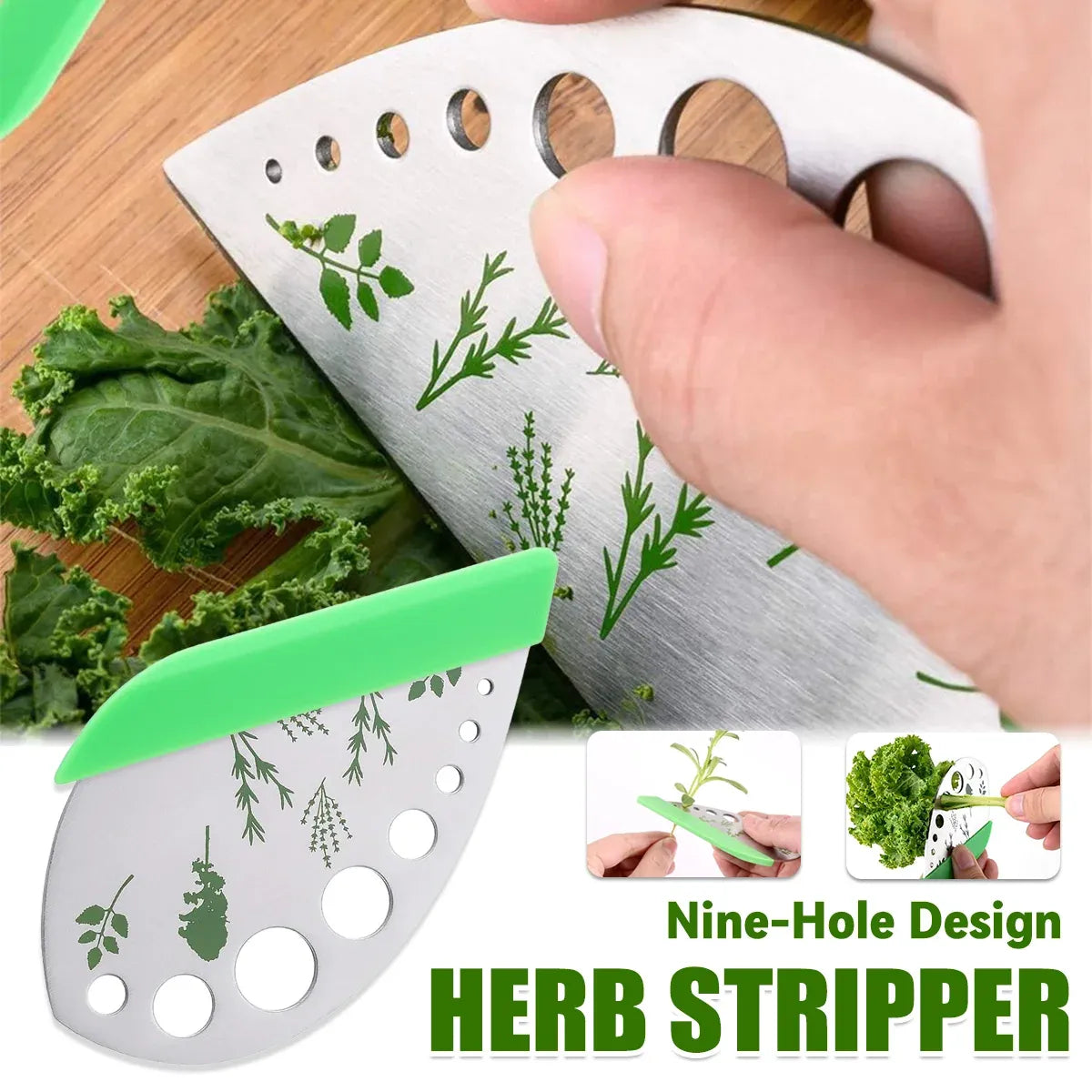 Multi-Function Stainless Steel Herb Stripper for Home Kitchen Easy Cleaning