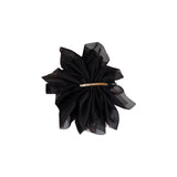 Chiffon Headdress Flower Hairpin Woman Sweet party hair Claw styling Hair Clips - Black