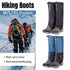 Waterproof Gaiters Snowproof Sandproof Leg Cover Hiking Skiing Outdoor Gear - Black-L