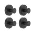 2/4PCS Suction Cup Hook Wall Vacuum Hanger No Drill Coat Hat Holder for Bathroom - Black-4pcs
