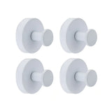 2/4PCS Suction Cup Hook Wall Vacuum Hanger No Drill Coat Hat Holder for Bathroom - White-4pcs