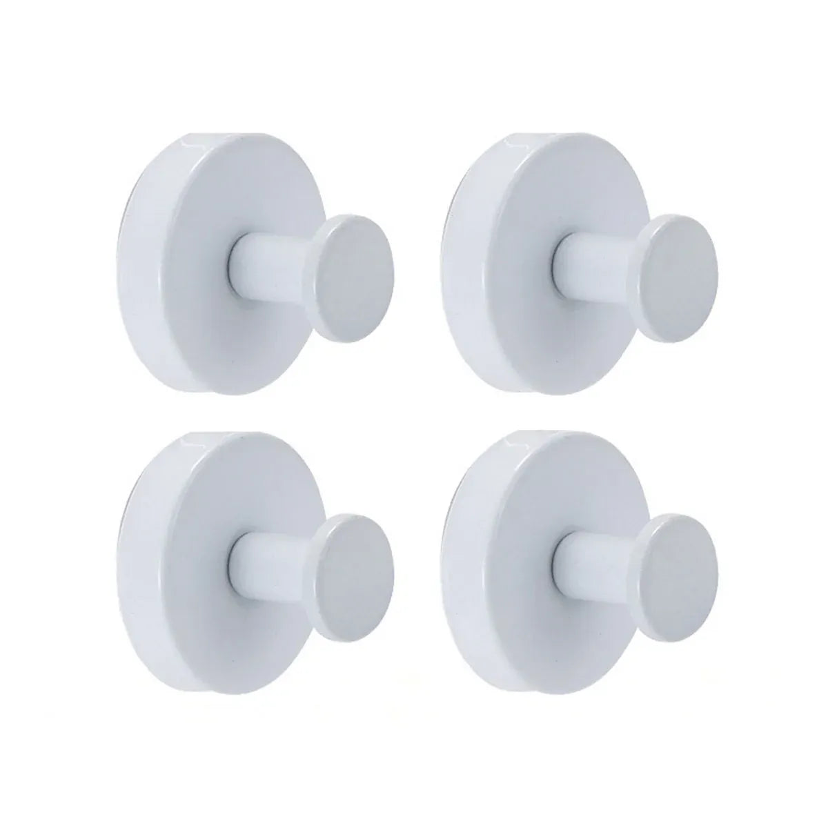 2/4PCS Suction Cup Hook Wall Vacuum Hanger No Drill Coat Hat Holder for Bathroom - White-4pcs