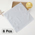 6PCS Hotel Cotton Face Towel White Soft Square Cloth Beauty Salon KTV Thick Wash - 32x32cm-Pearl satin-60g