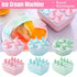 6/8 Cells Mould Maker Ice Cream Pop Reusable Icy Pole Frozen Square Molds Block - 6-Green