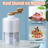 Hand Crank Ice Crusher Machine Shaver for Smoothies Slushies Milkshakes Desserts