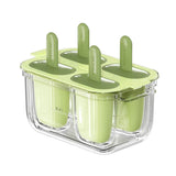 Popsicle Ice Cream Mold DIY Ice Lattice Maker Mould Reusable Home Ice Box Set - Green