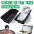 2PCS Reusable Silicone Ice Blocks Large Cube Tray for Drinks and Cocktails